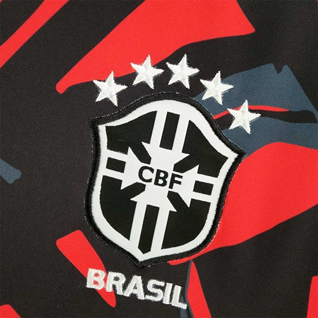 2022 Brazil training suit red black 6