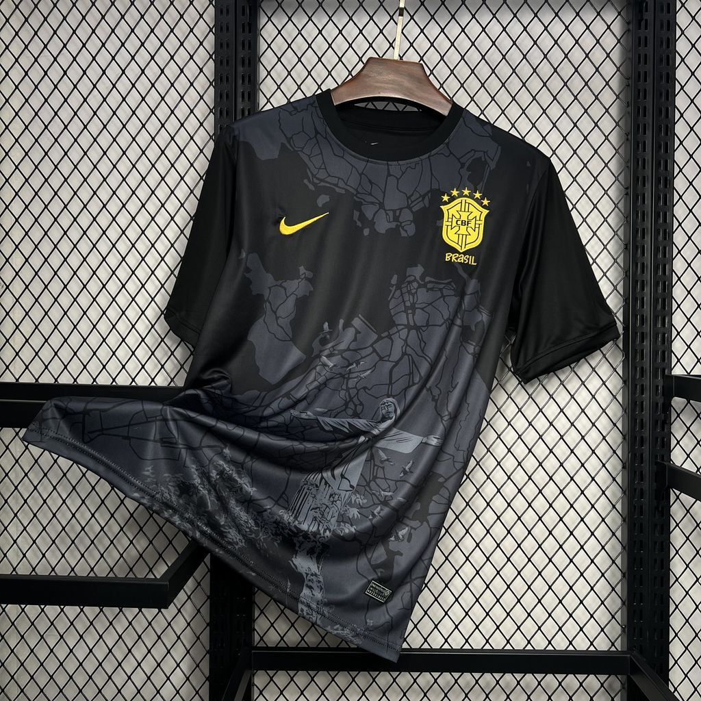 2024 Brazil Christ the Redeemer Black Grey Special Edition Shirt AAAAJersey Supplier Yupoo