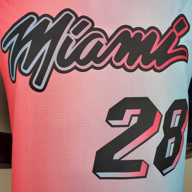 New Miami Heat IGUODALA#28 City Edition Pink Blue Gradient Color1684436191000 2