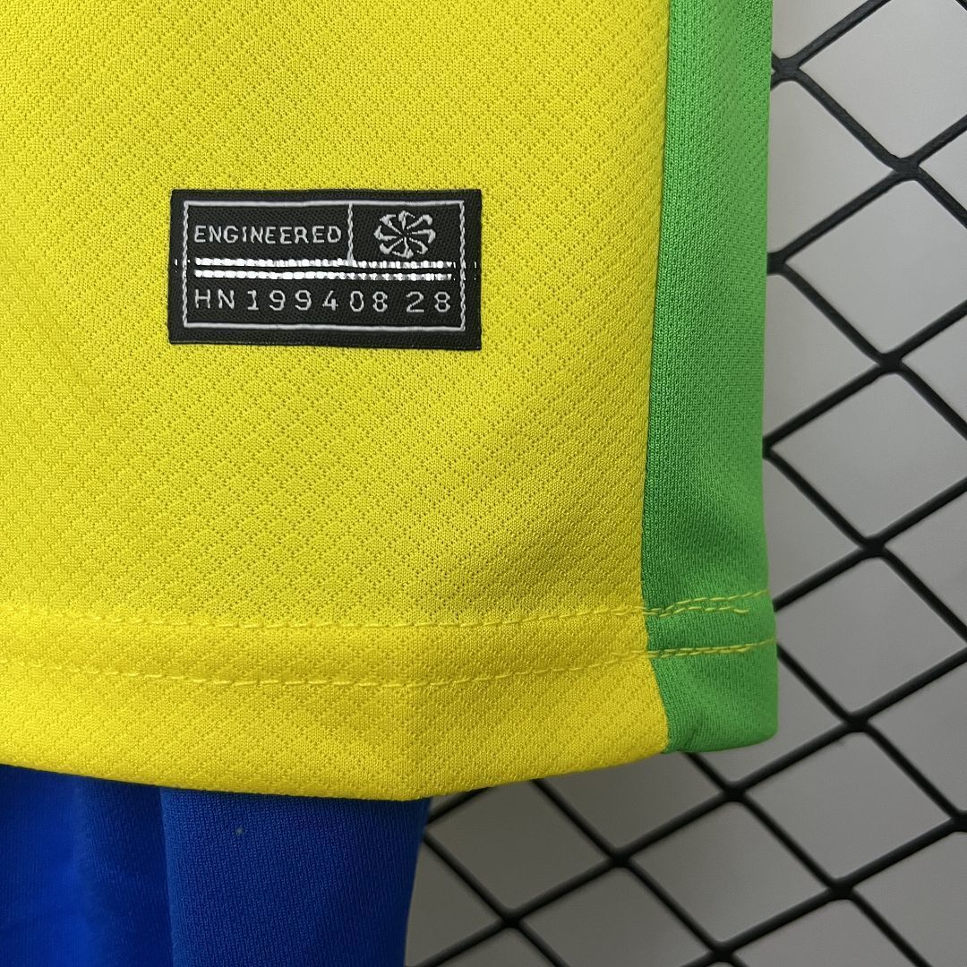 2025 Brazil Home Kid Kits Youth Apparels AAAAJersey Wholesale Yupoo 8