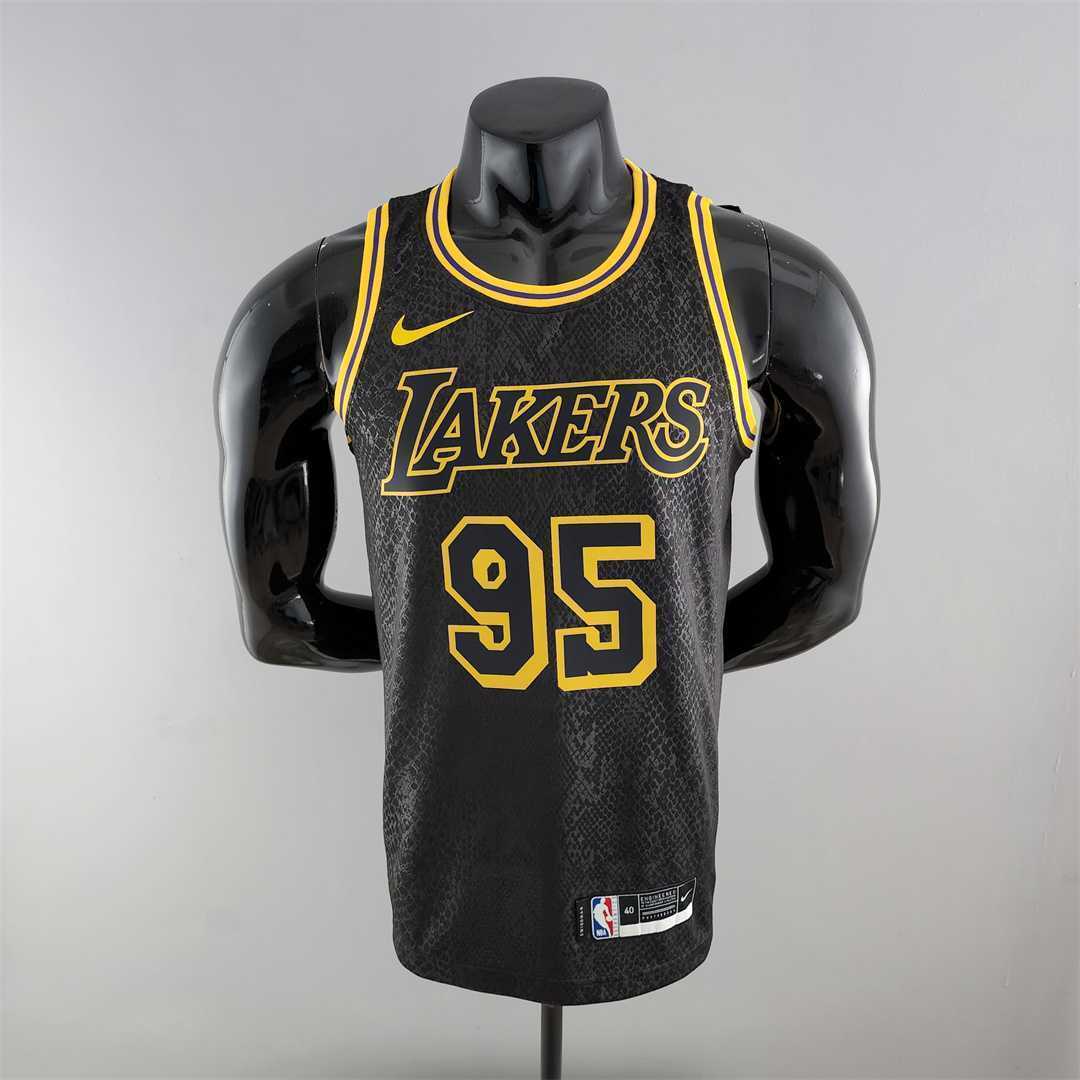 TOSCANO#95 Los Angeles Lakers black NBA jersey