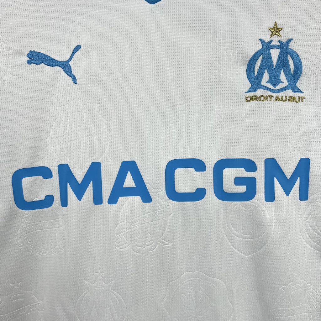 25-26 Marseille Home Kit Football T-Shirt AAAAJersey Supply Yupoo 3