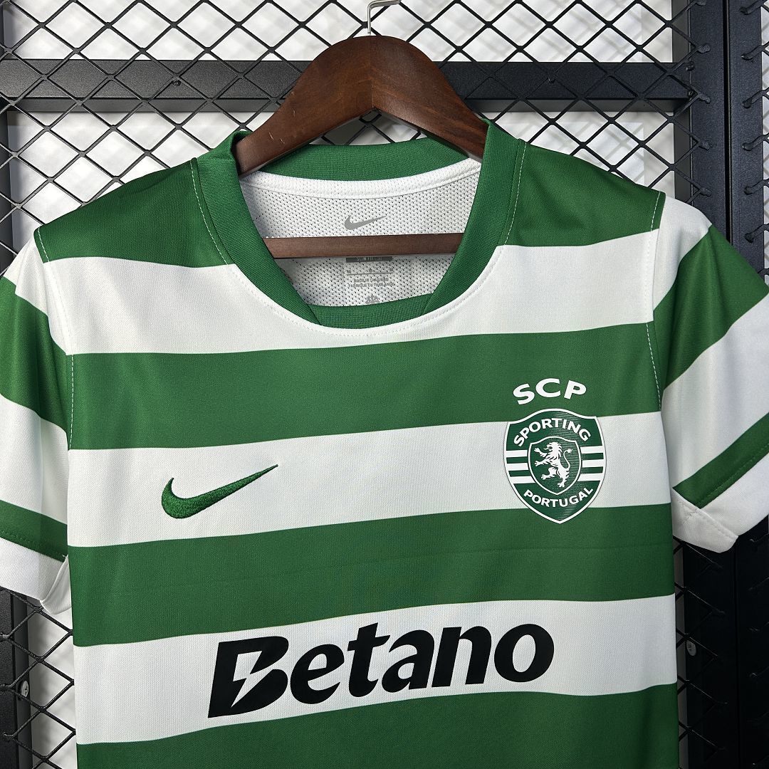 25-26 Sporting Lisbon Home Women Shirt Lady Uniform Sino AAAAJersey Supply Yupoo 3