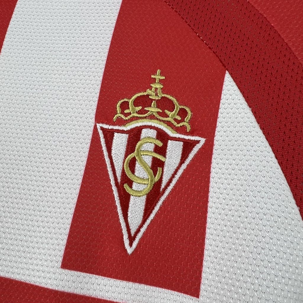08-09 Sporting de Gijón Home Retro Kit Vintage Shirt AAAAJersey Supply Yupoo 2