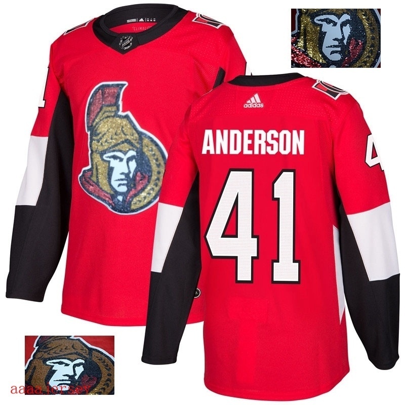 2018 Ottawa Senators ice hockey jersey M-3XL 渥太华参议员队时尚亮片款冰球服 8