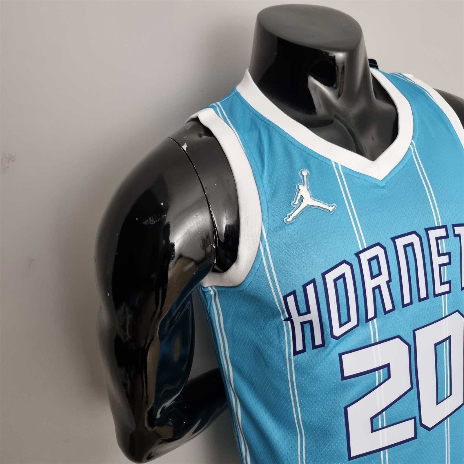 75th Anniversary Hayward #20 Charlotte Hornets Blue NBA Jersey 7