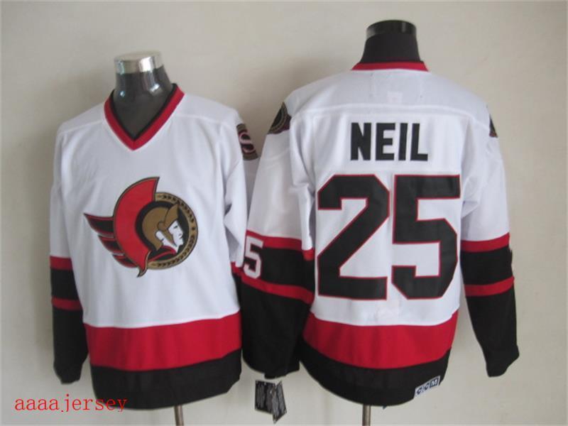 Ottawa Senators retro ice hockey jersey M-3XL 渥太华参议员队复古冰球服 2