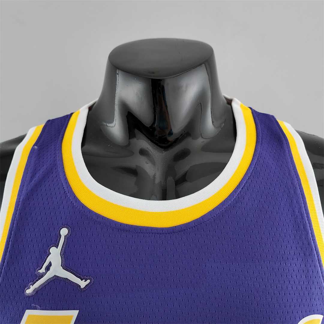 75th Anniversary TOSCANO #95 Los Angeles Lakers Jordan Purple NBA Jersey 5