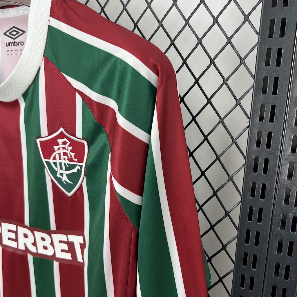 25-26 Fluminense Home Long Sleeve Kit Soccer T-Shirt AAAAJersey Wholesale Yupoo 7