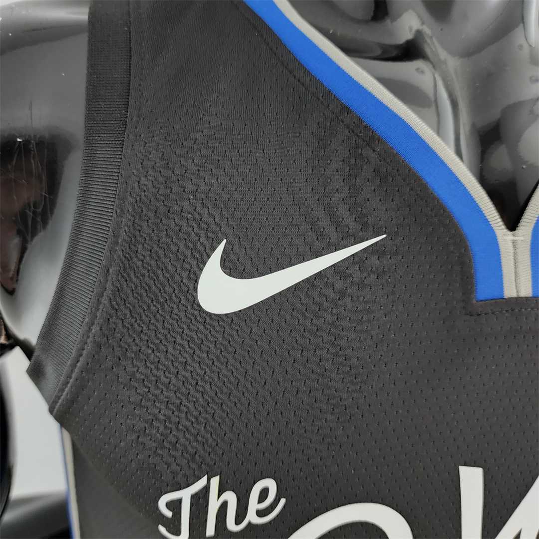 2020 THOMPSON #11 Warriors City Edition Black &amp; Grey NBA Jersey 7