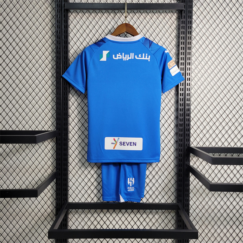 23-24 Al Hilal Home kids Size 16-28 Soccer Jerseys 2
