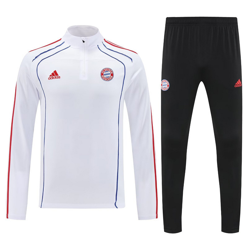25-26 Bayern Munich UPB White Training Kits Long Football Tracksuits