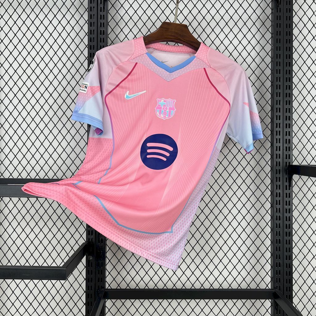 25-26 Barcelona Pink Special Edition(With CL Patch) Shirt Soccer Uniform AAAAJersey Yupoo