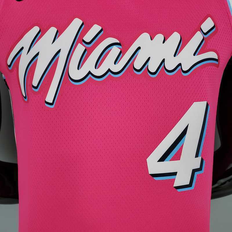 OLADIPO#4 Miami Heat V-neck pink 3