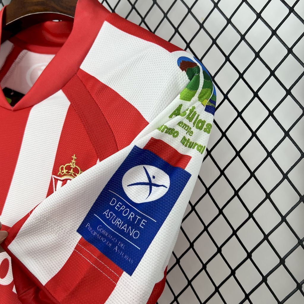 08-09 Sporting de Gijón Home Retro Kit Vintage Shirt AAAAJersey Supply Yupoo 5