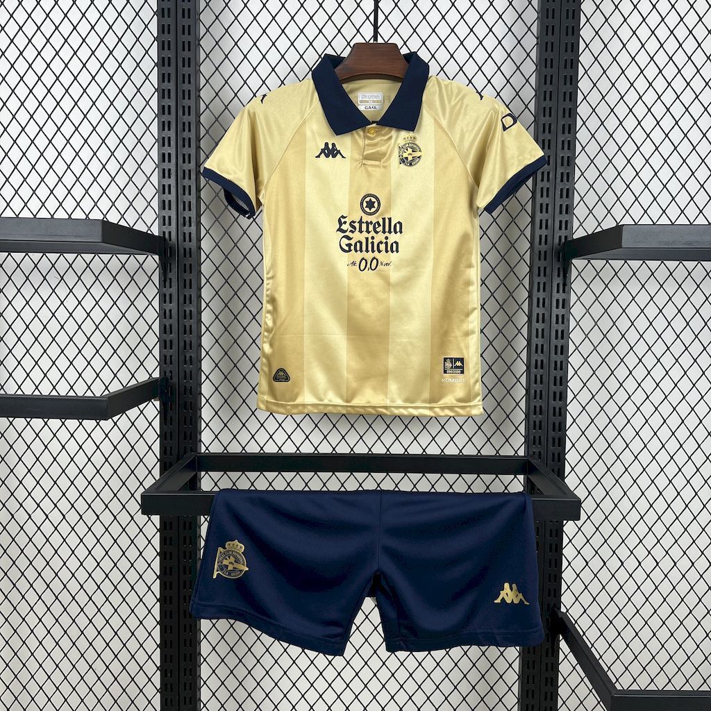 25-26 Deportivo de La Coruna 25th Anniversary Edition Kid Kits Youth Apparels AAAAJersey Supply
