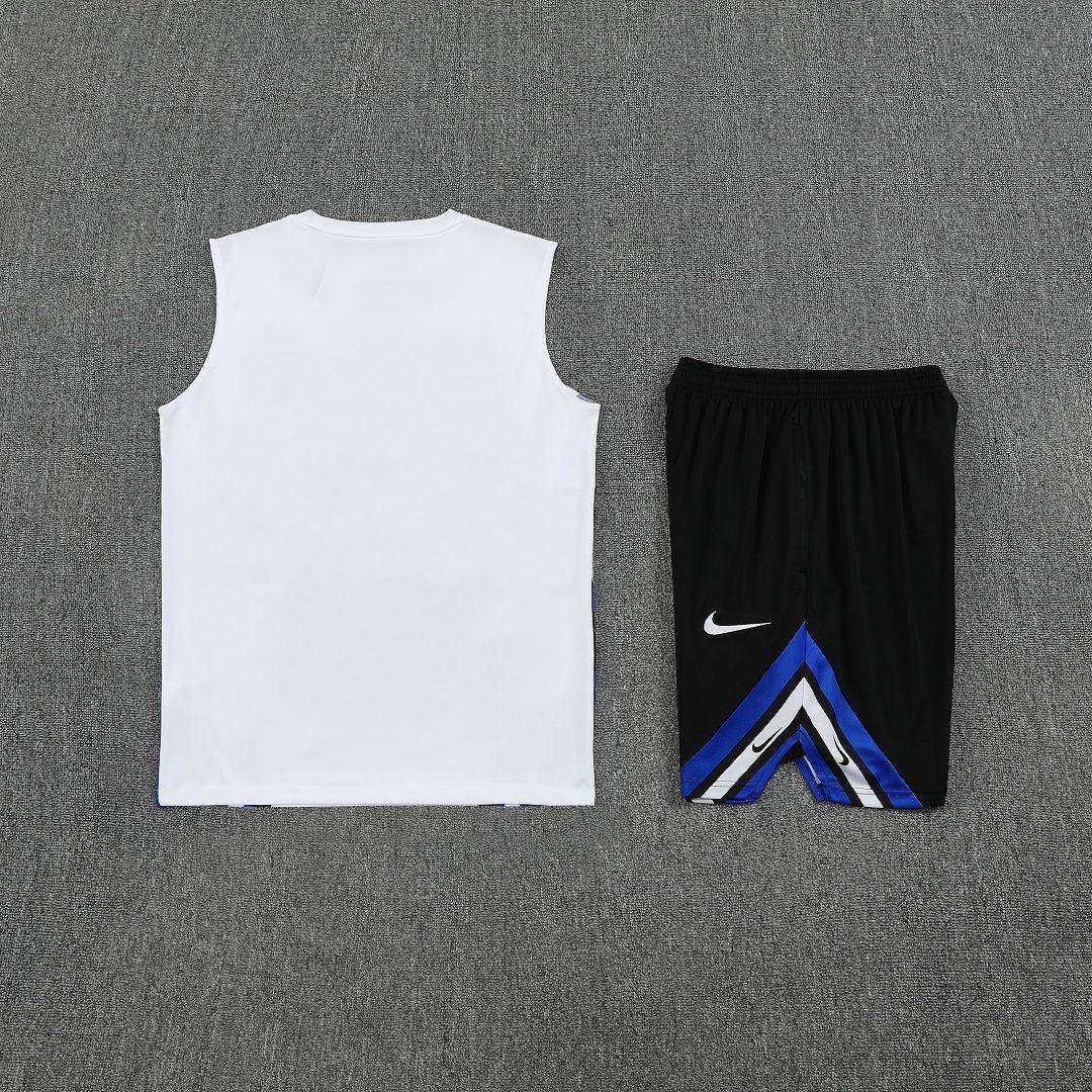 25-26 Inter Milan Retro White Training Kits Football Vest Suits 1