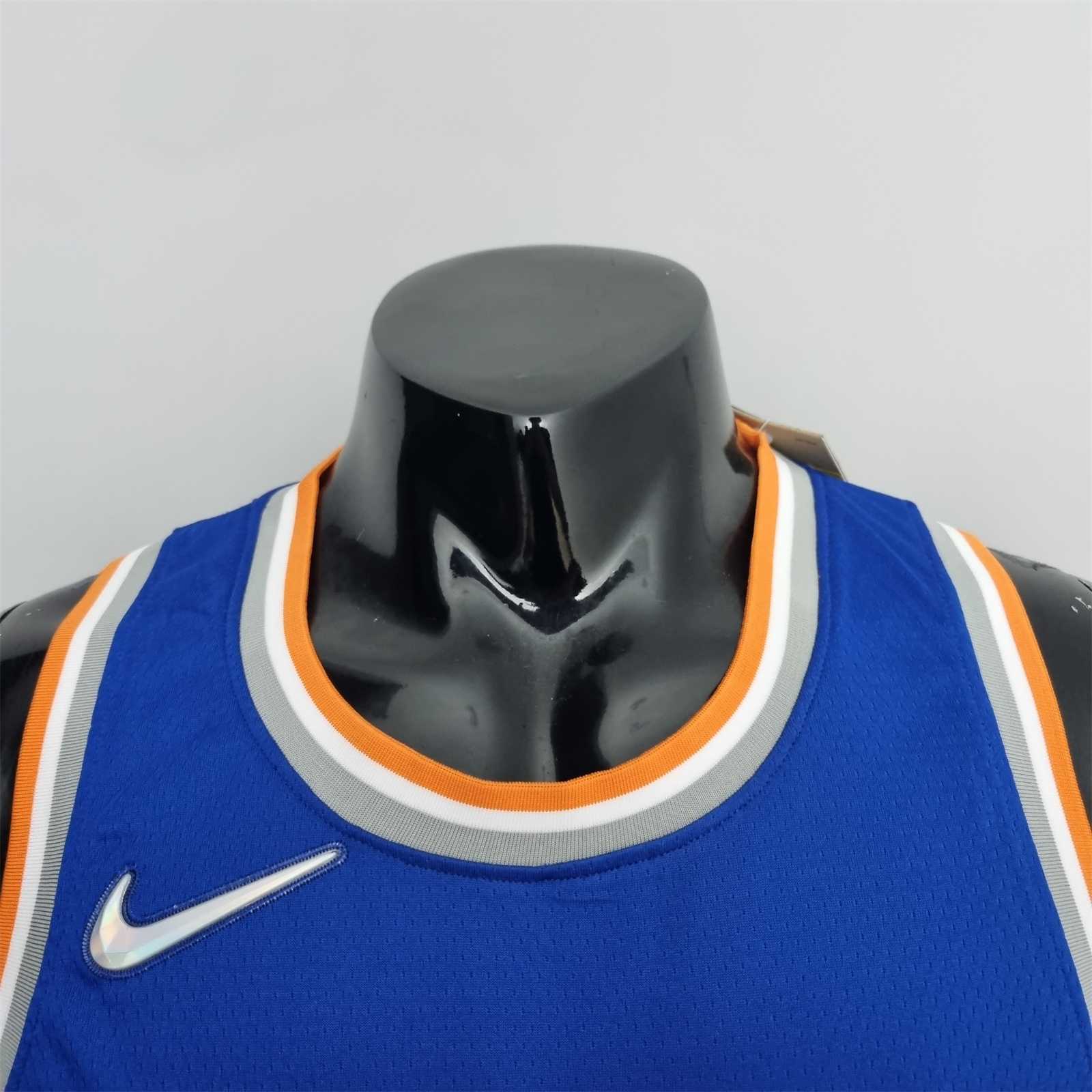 75th Anniversary Randle #30 New York Knicks Blue NBA Jersey 3