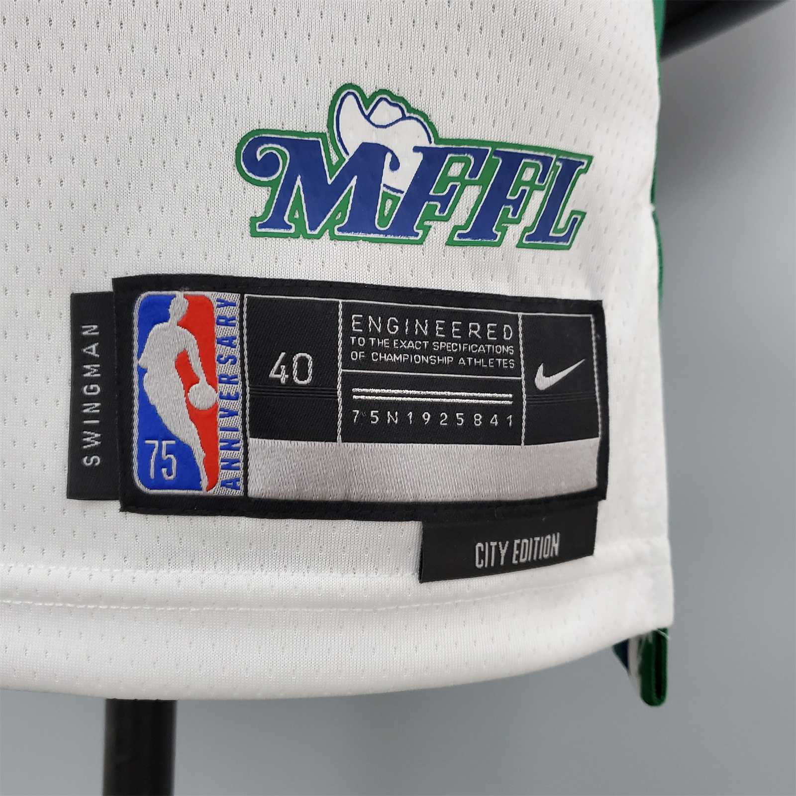 2022 DONCIC#77 Lone Ranger City Edition White and Green 7