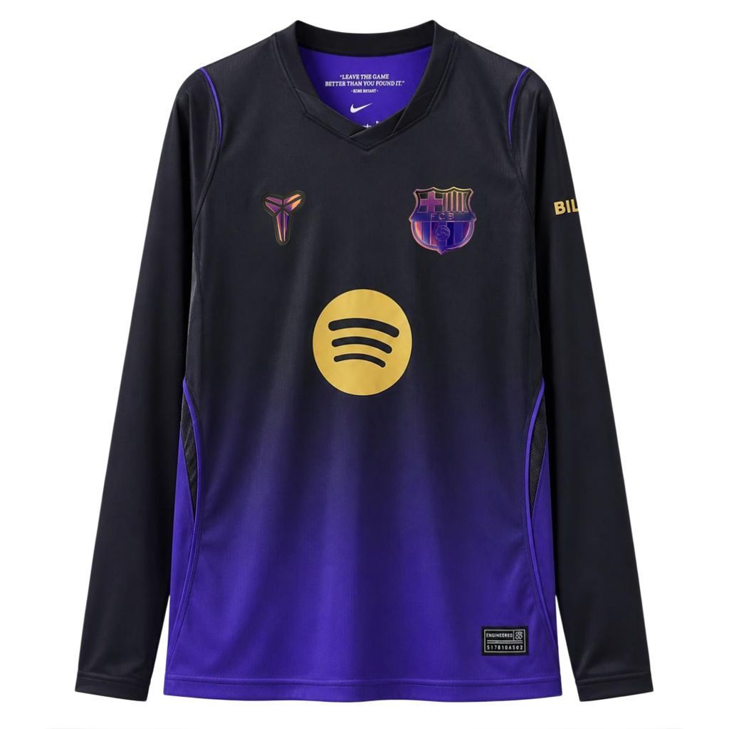 26-27 Barcelona Mens Away Kit Football Long Sleeve T-Shirt AAAAJersey Supply Yupoo 9