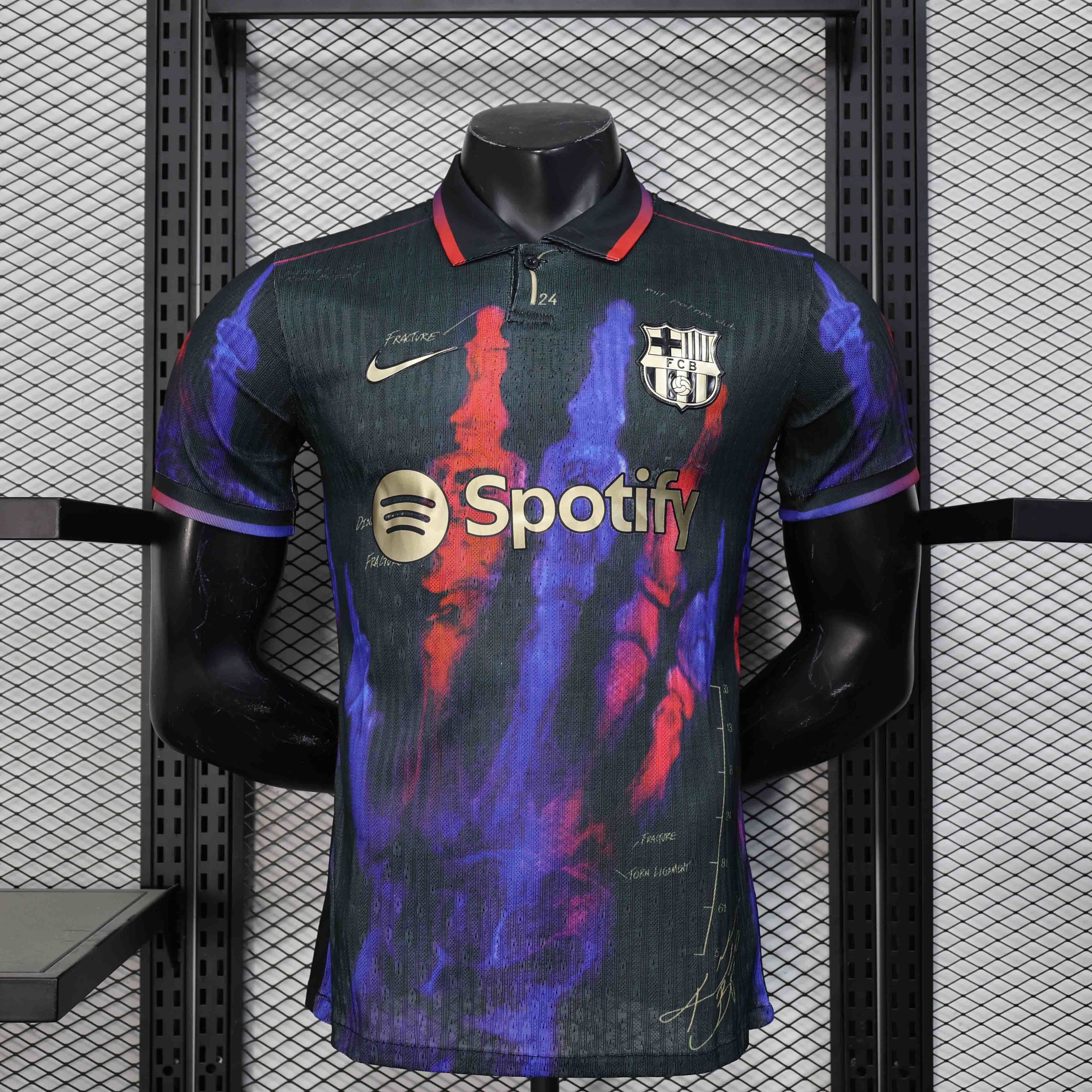 25-26 Barcelona Finger Special Edition Kit Player Version Shirt AAAAJersey Dropship Yupoo