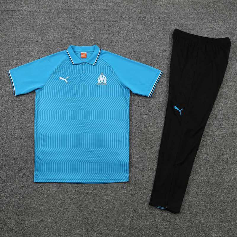 Polo Marseille sky blue stripes 1