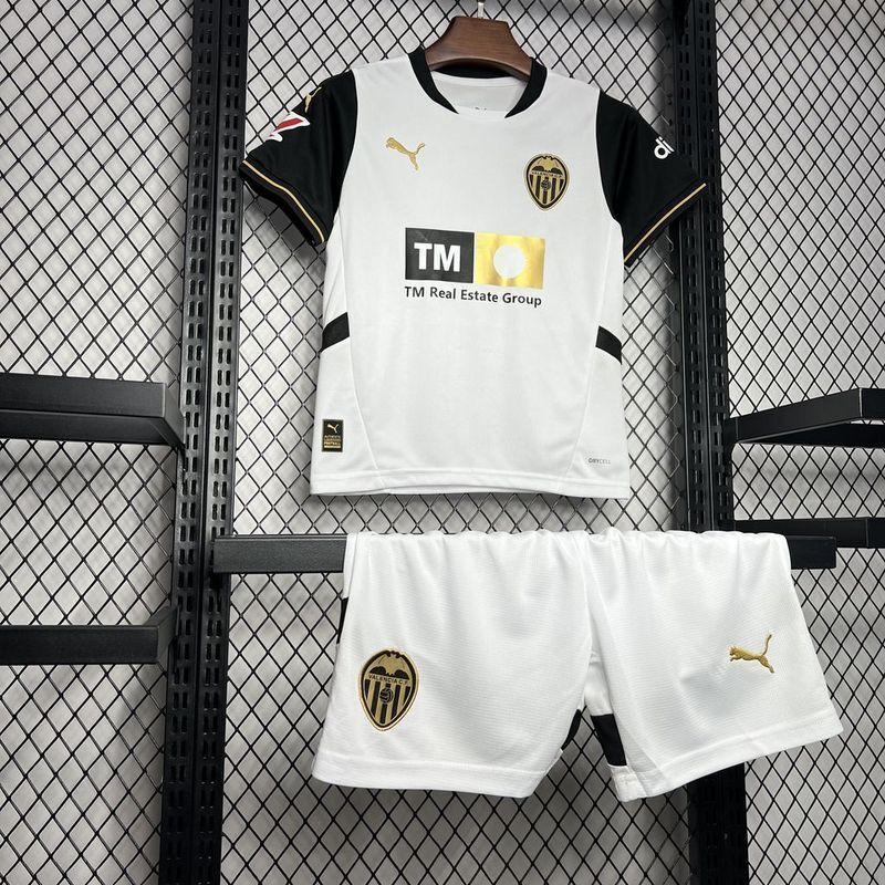 24-25 Valencia Home Kid Kits Youth Apparels Football AAAAJersey Yupoo 4