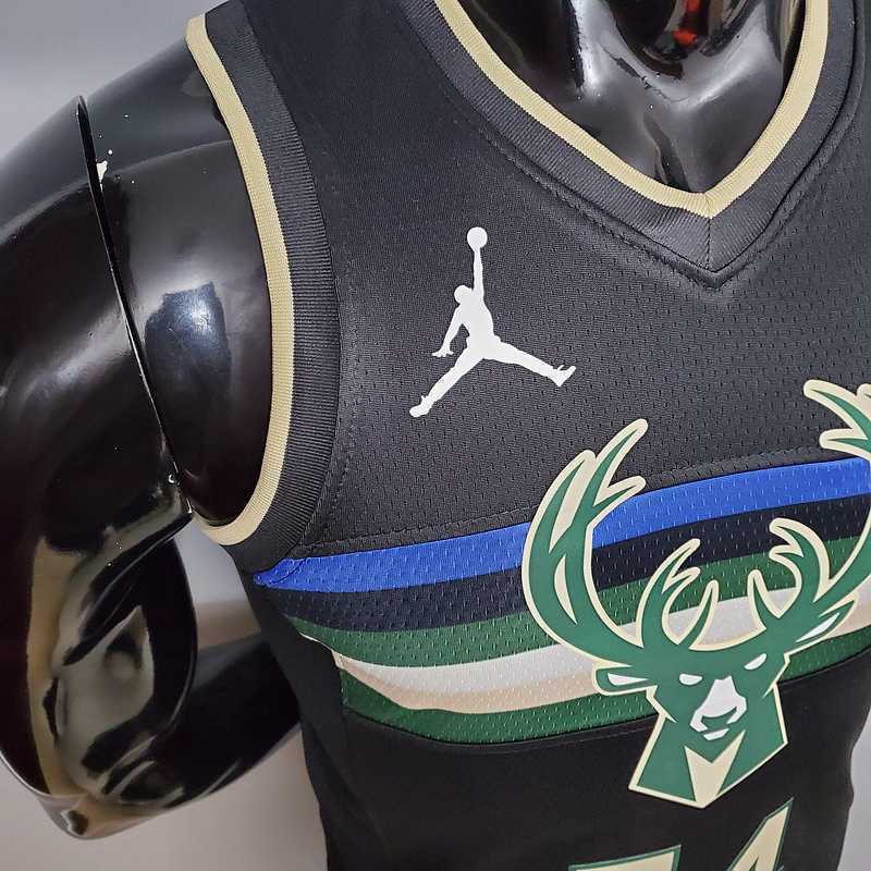 New Bucks Jordan Antetokounmpo #34 Theme Edition Black 7
