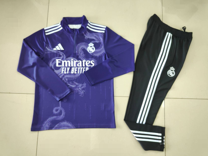 24-25 Real Madrid Long Sleeve Training Suit Football Shirts 1