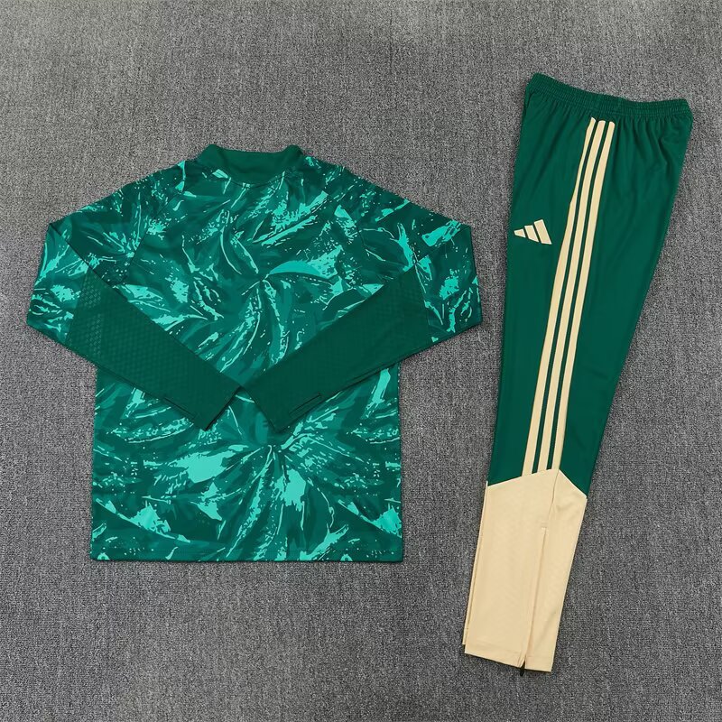 26-27 Real Madrid Mens Kit Green Camouflage Half Pull Training Suit Yupoo 7 7