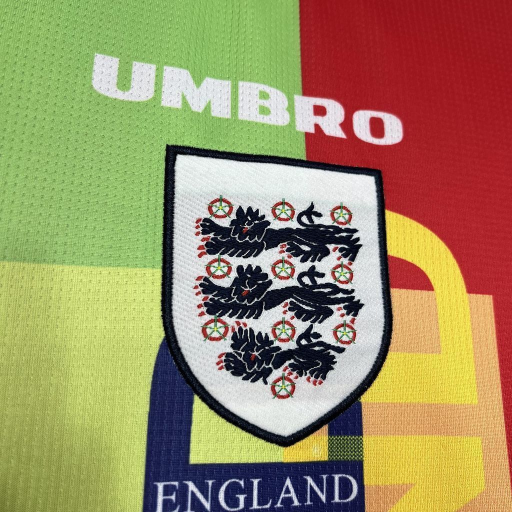 95-96 England Retro GoalKeeper Long Sleeve Kit Vintage Shirt Soccer AAAAJersey Yupoo 4