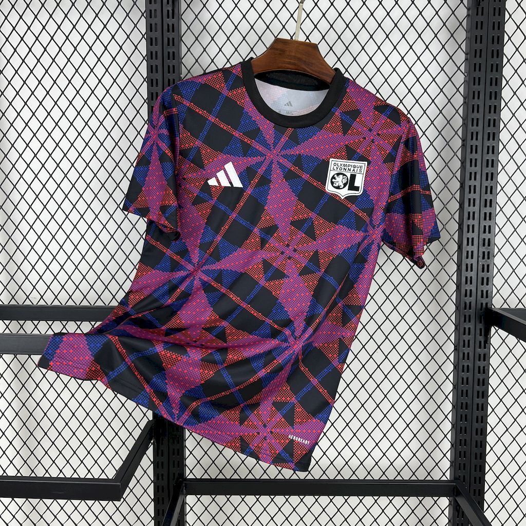 25-26 Lyon Pre-Match T-Shirt Football Apparels Soccer AAAAJersey Yupoo