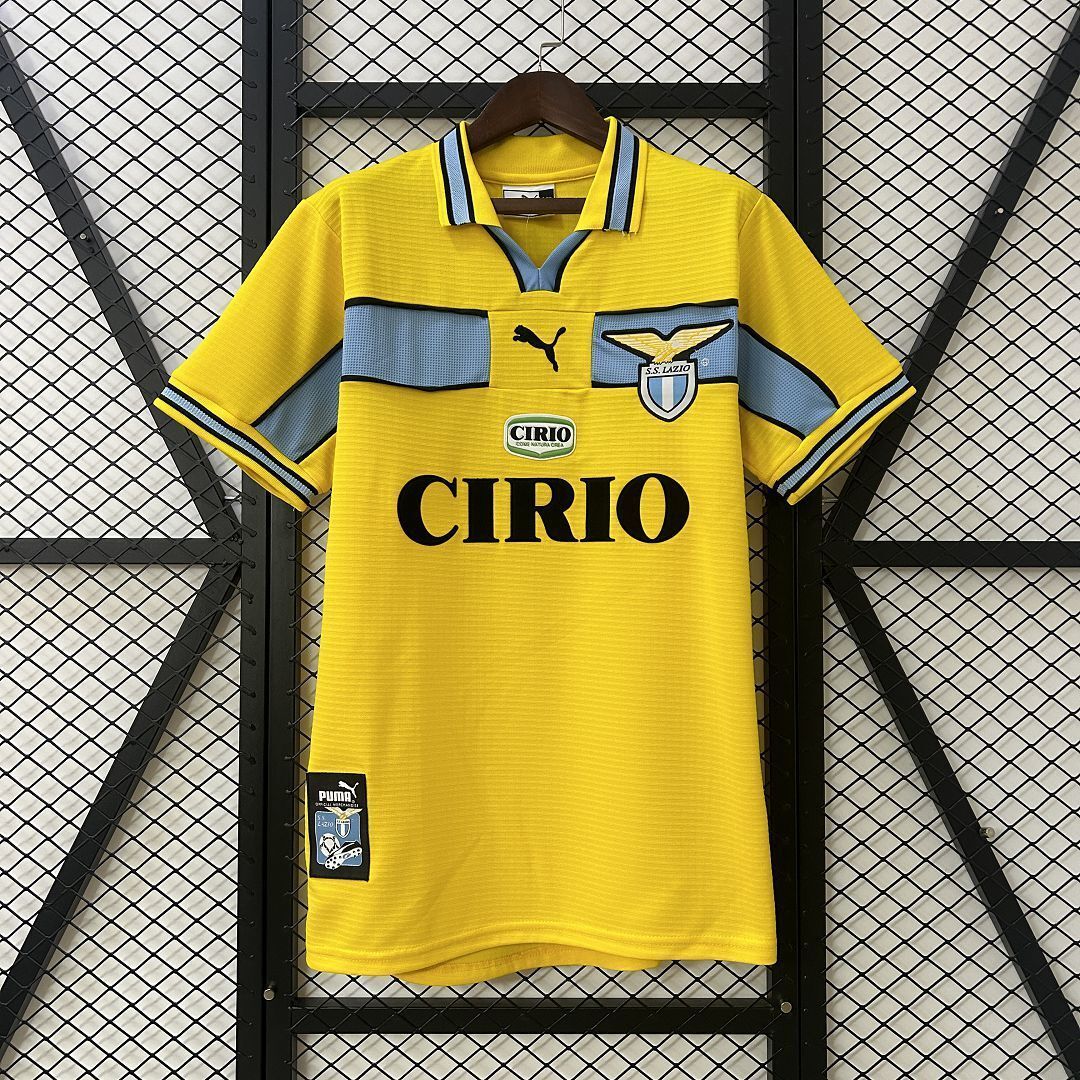 98-99 Lazio Yellow Retro Kit Vintage Shirt AAAAJersey Dropship Yupoo