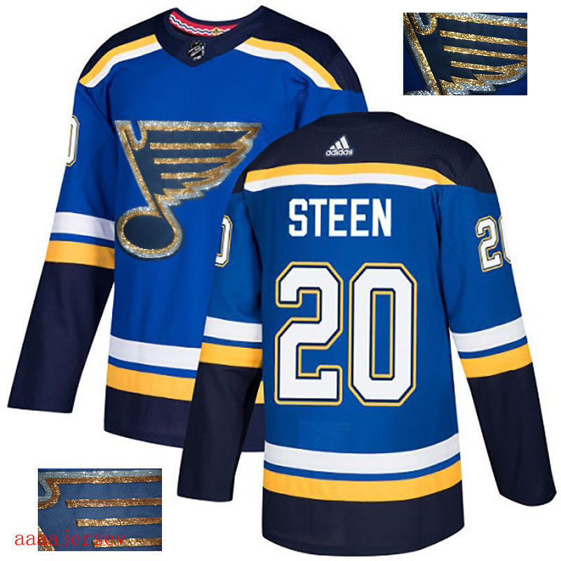2018 St. Louis Blues ice hockey jersey M-3XL 圣路易蓝调队时尚亮片款冰球服 3