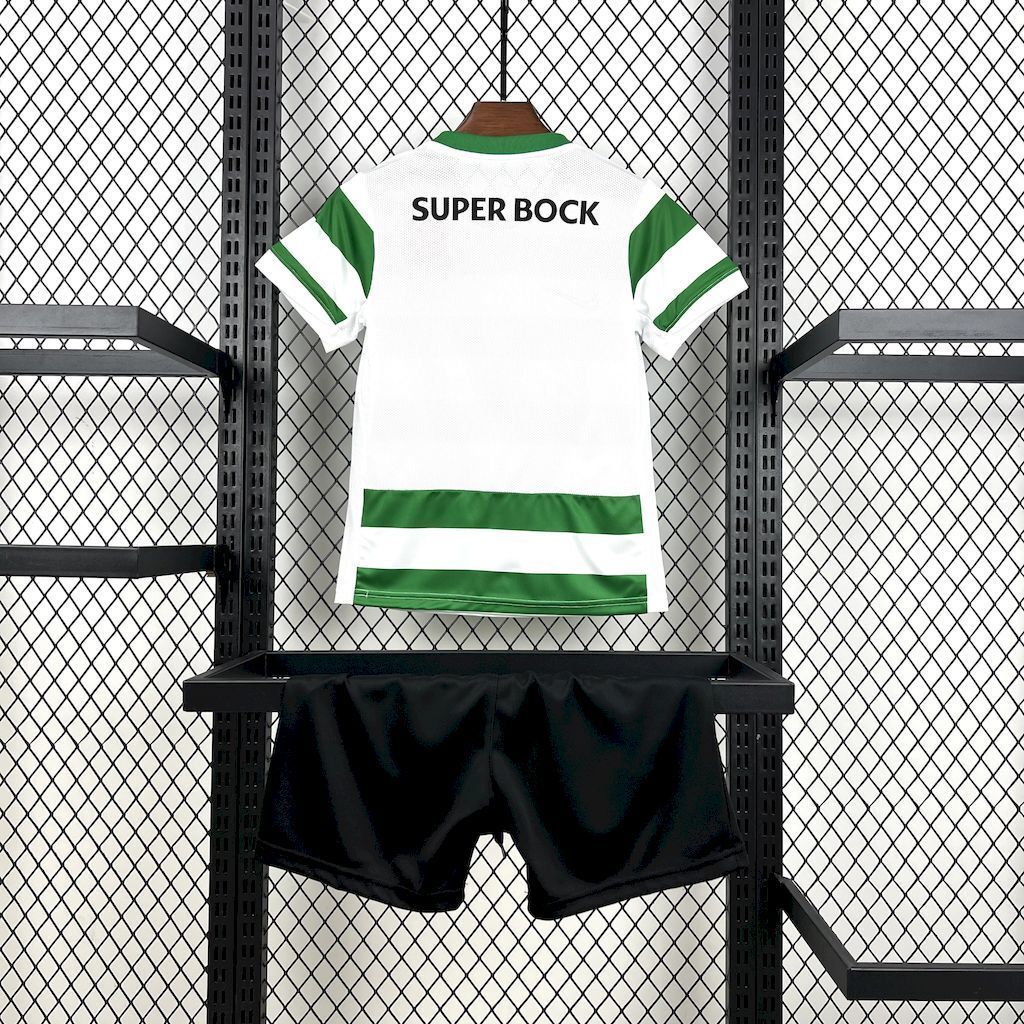 25-26 Sporting CP Home Kid Kits Youth Apparels Soccer AAAAJersey Yupoo 6
