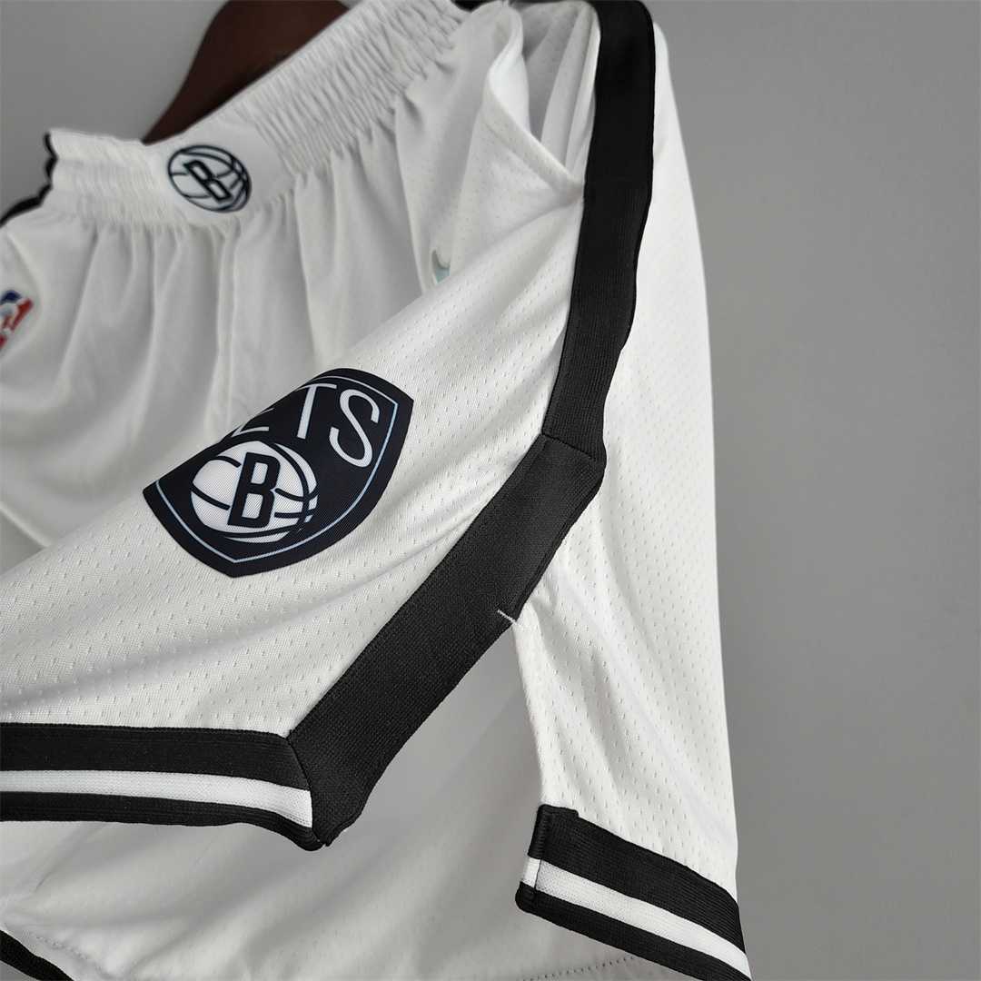 75th anniversary Brooklyn Nets White NBA shorts 7