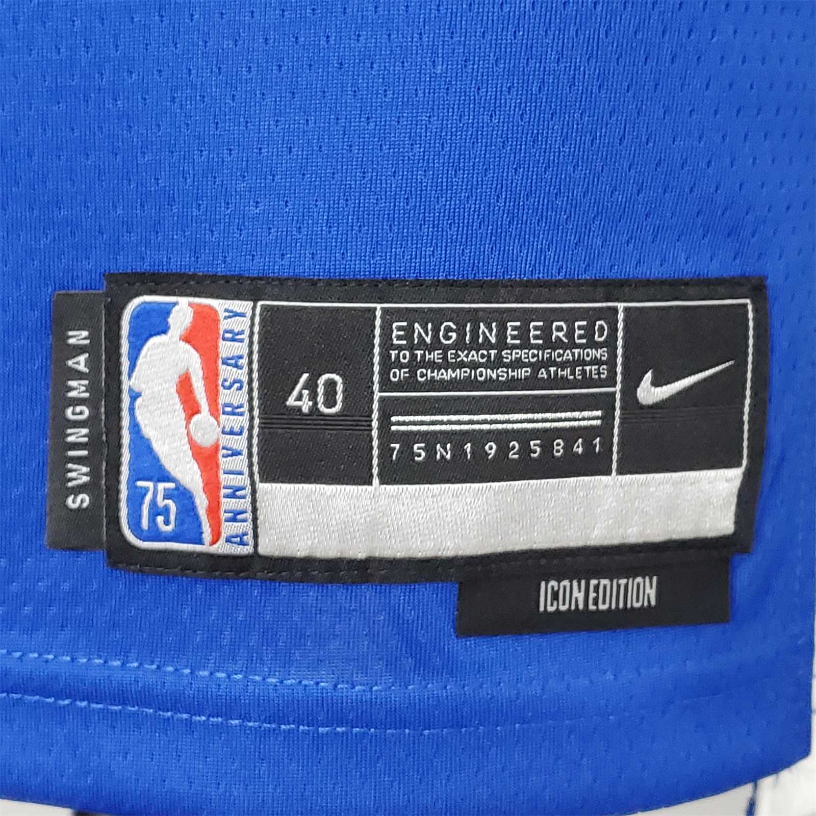 75th Anniversary Golden State Warriors CURRY#30 Mexico Blue NBA Jersey 9