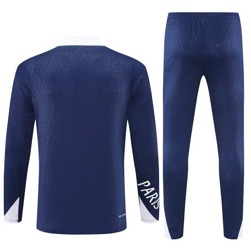 25-26 PSG Navy Training Kits Long Football Tracksuits 2