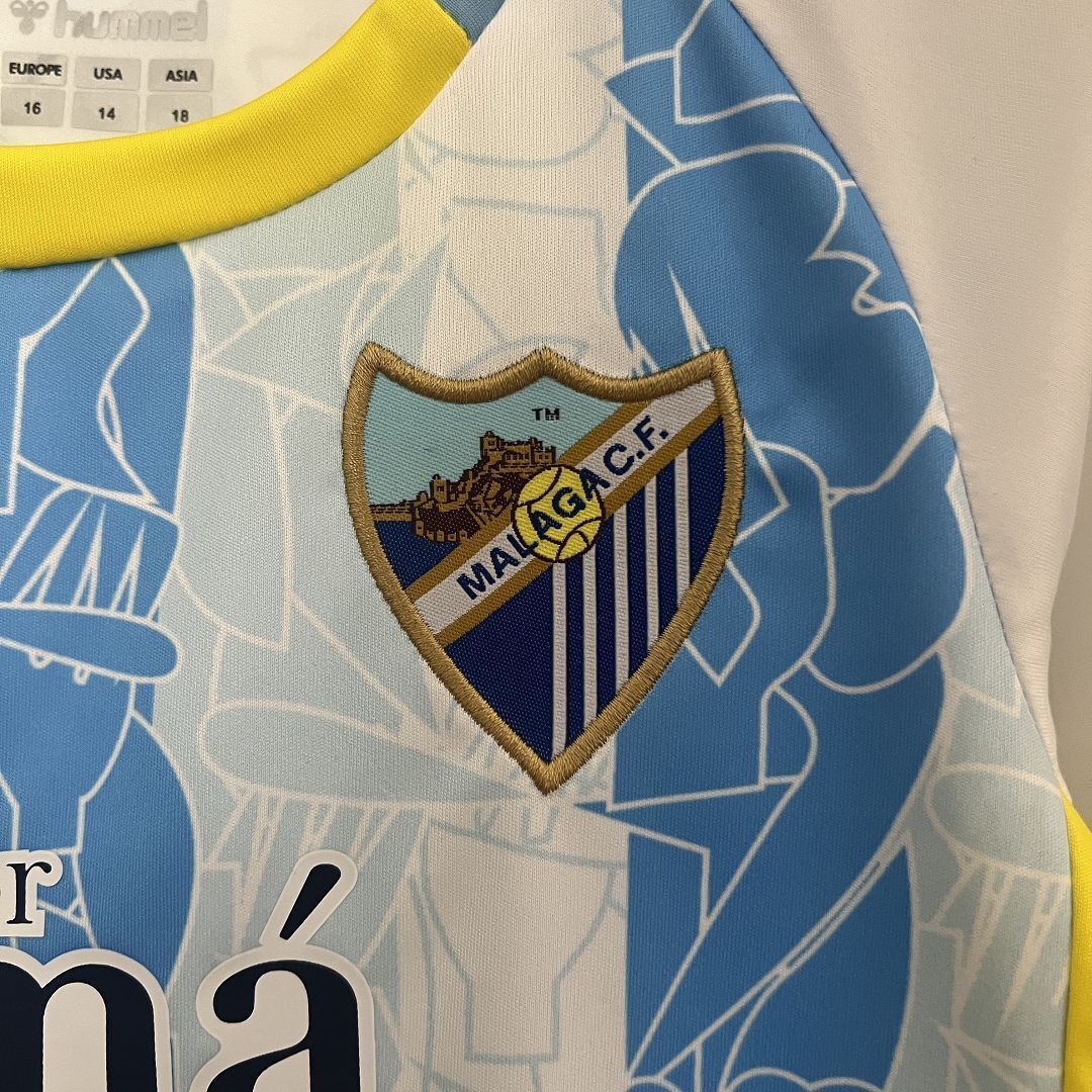 24-25 Malaga Home Kid Kits Youth Apparels Football AAAAJersey Yupoo 7