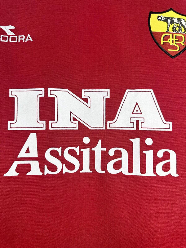 98-99 Roma Home Retro Kit Long Sleeve Shirt Soccer AAAAJersey Yupoo 6