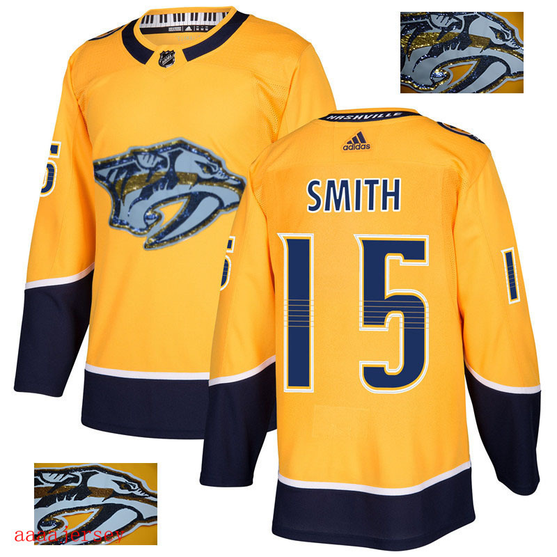 2018 Nashville Predators ice hockey jersey M-3XL 纳什维尔掠夺者队时尚亮片款冰球服 10