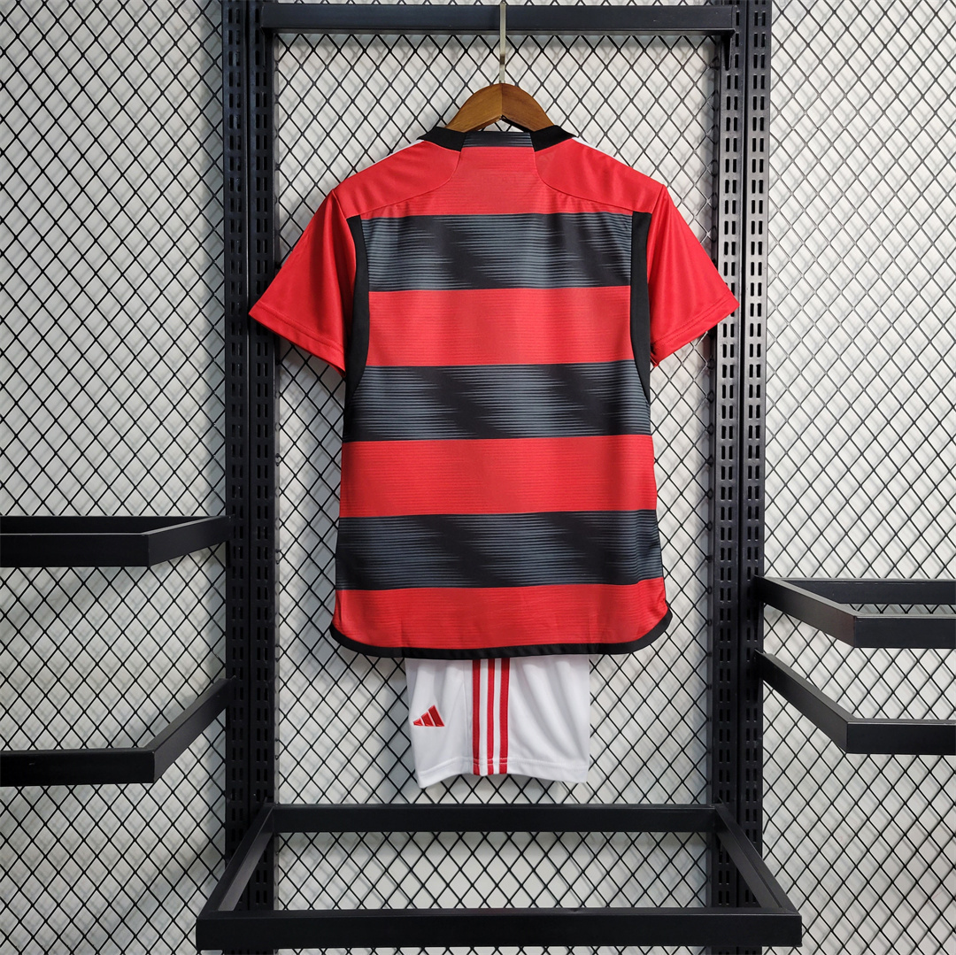 23-24 Flamengo home kids kit 3