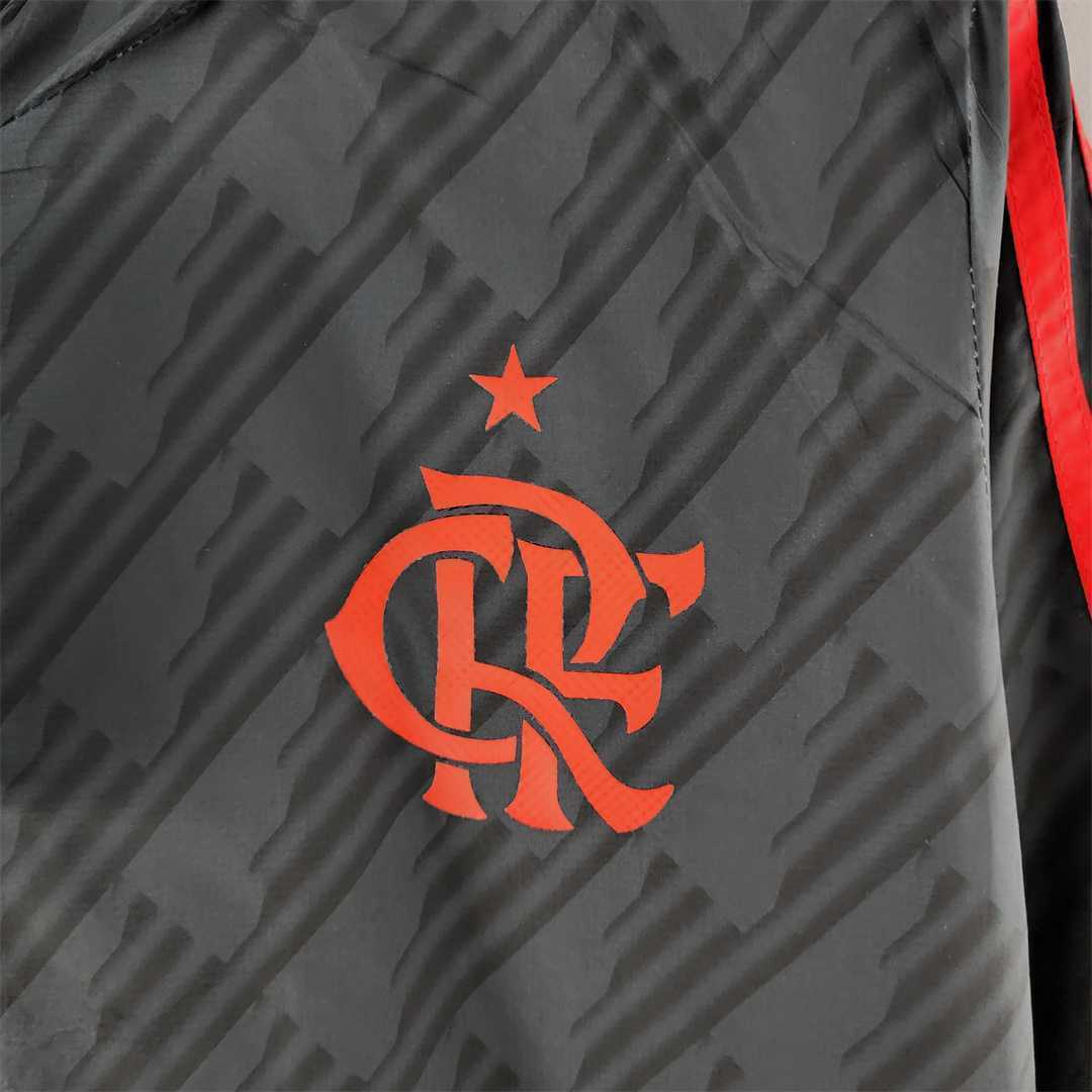 22-23 Flamengo Windbreaker Black Red Edge 1