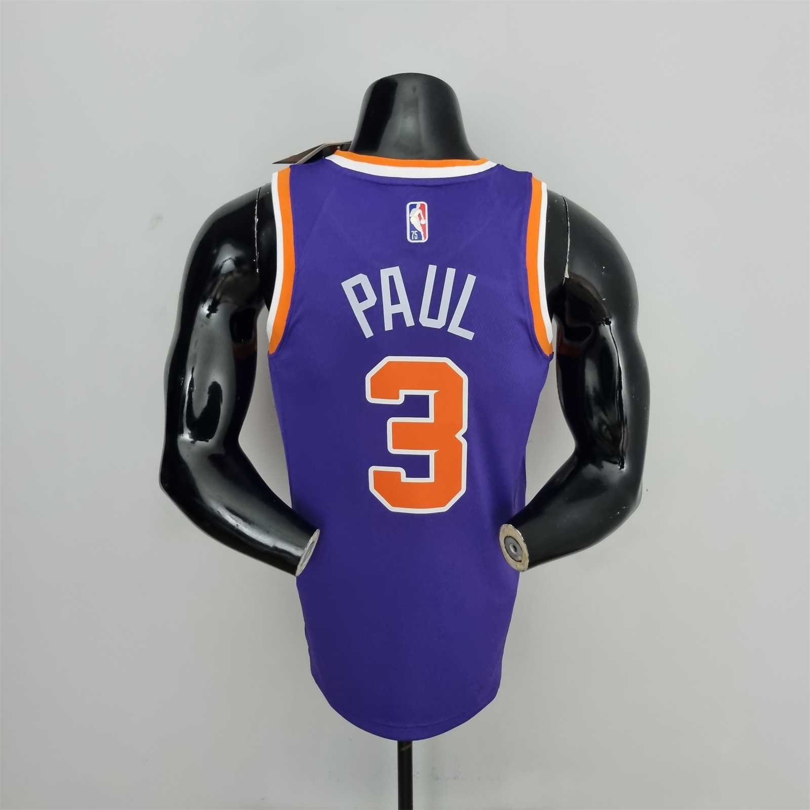 75th Anniversary Paul #3 Phoenix Suns Purple NBA Jersey 4