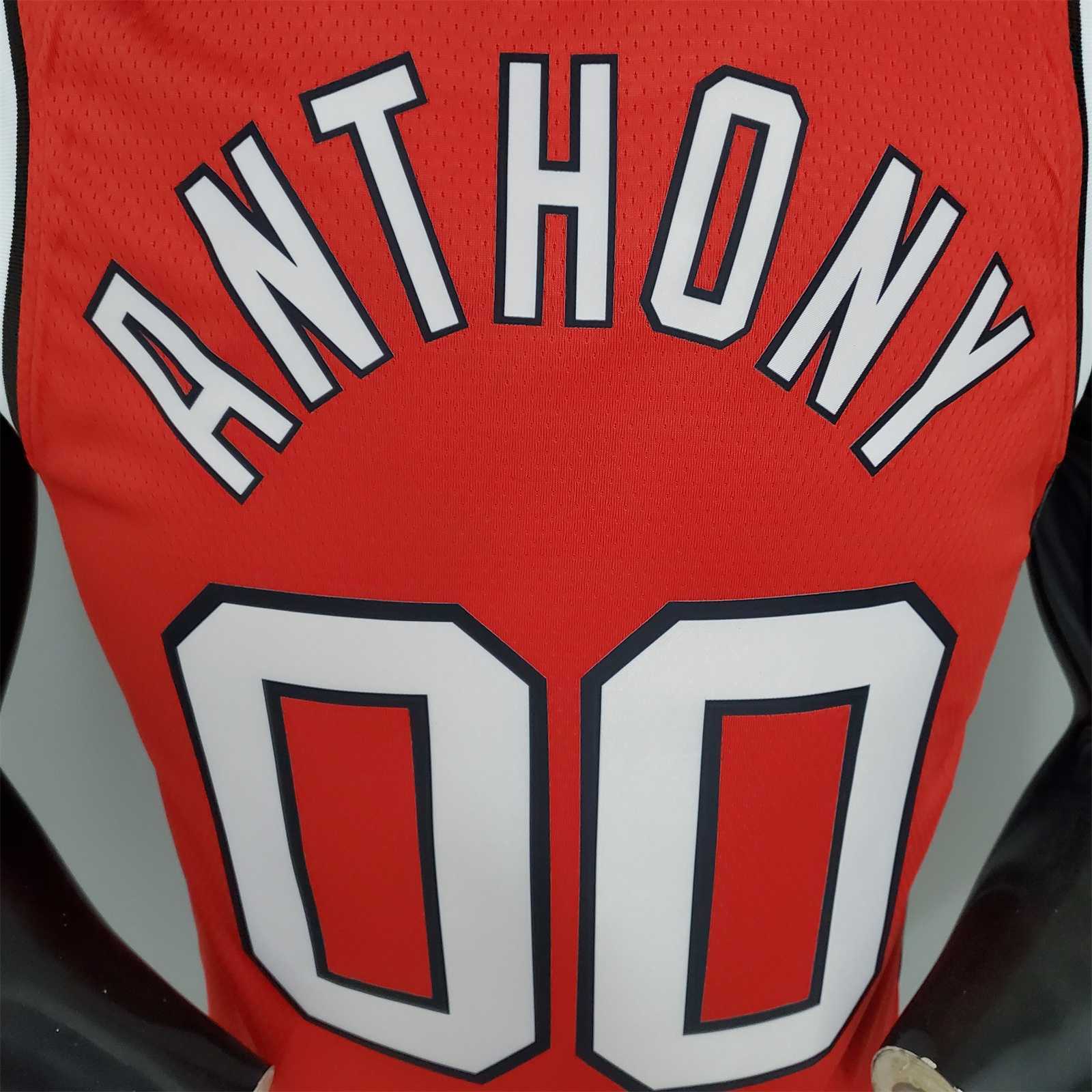 ANTHONY#00 Trail Blazers Retro Red 3