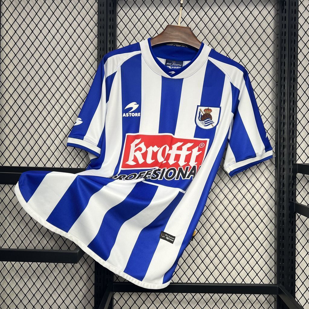 02-03 Real Sociedad Home Retro Kit Vintage Shirt AAAAJersey Supplier Yupoo