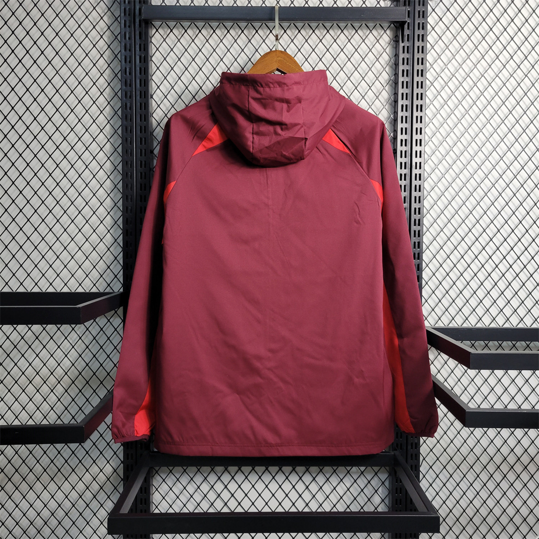 23-24 Barcelona Windbreaker Red 4