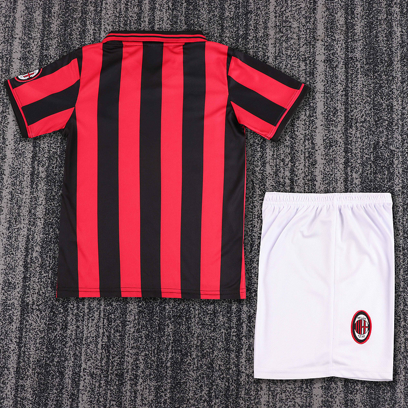 96-97 AC Milan Home Retro Kid Kits Youth Apparels AAAAJersey Supplier Yupoo 4