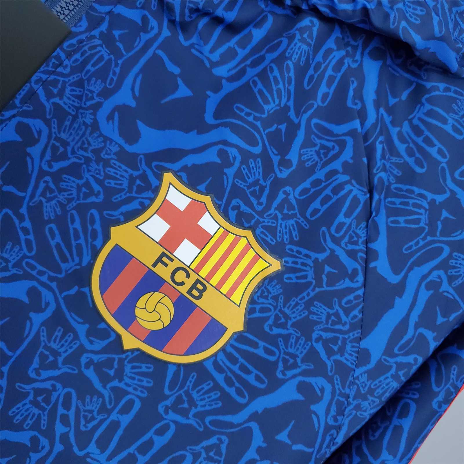 21-22 Barcelona blue Camouflage Windbreaker 3