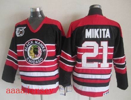 Chicago Blackhawks retro ice hockey jersey M-3XL 芝加哥黑鹰队复古冰球服 6